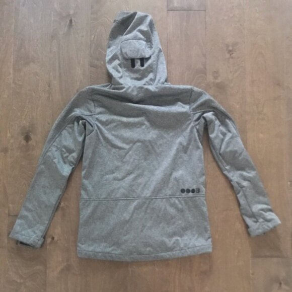 Bench Men's Gray SitSpin Softshell Full Zip Hooded Jacket, Size Small - Picture 3 of 8